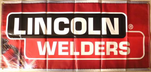 Lincoln welder electric racing banner vinyl 6 foot x 3 foot size new free decal