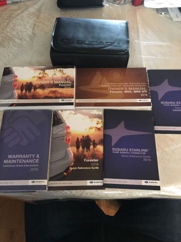 2016 subaru forester owner&#039;s manuals &amp; literature with case - brand new owners