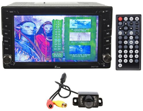 Tview d62tsb 6.2&#034; double-din dvd player car receiver w/ bluetooth+backup camera