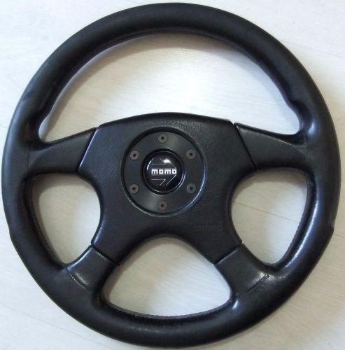 Momo 4 spoke steering wheel 360mm leather jdm classic