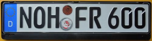 German euro license plate volkswagen frame beetle classic karmann golf vanagon