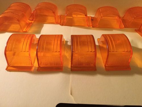 Signal-stat 11m amber side clearance marker lenses - lot of 4pc