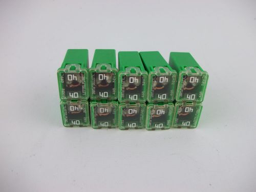 Lot of 10 new littelfuse jcase cartridge fuse 0495040.t jcas40 495 32v 40a green