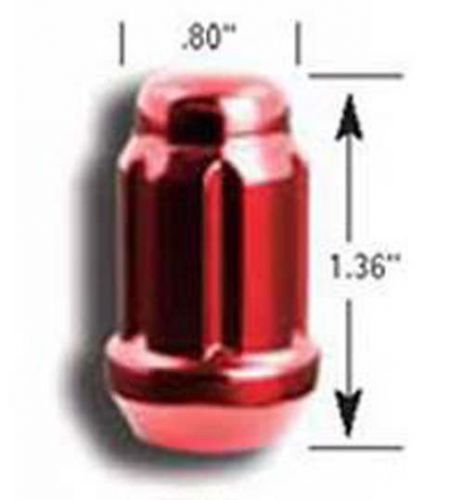 Gorilla 21123rd red lut nut kit small diameter 12mm x 1.25 acorn (16 pack)