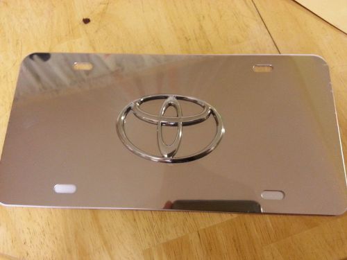 License plate toyota 3d logo stainless steel license plate  great deals