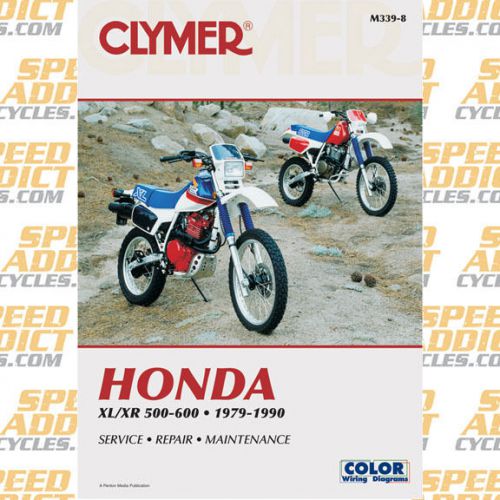 Clymer m339-8 service shop repair manual honda xl/xr 500-600 1979-1990