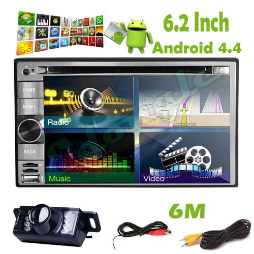 Touch screen 2 din android 4.4 os car dvd player gps navi wifi stereo + camera