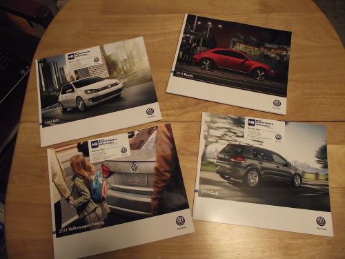 Volkswagen 2014 set of catalogs vw family, new beetle, golf, and gti new