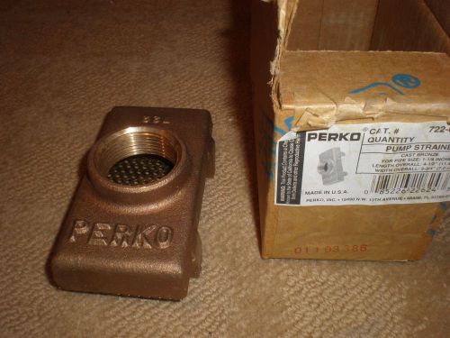 New: perko cast bronze pump strainer - cat # 722-000-plb 4.5 x 2.75 - 1.25 pipe