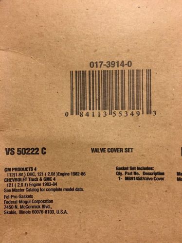 Fel-pro vs50222c - valve cover gasket set