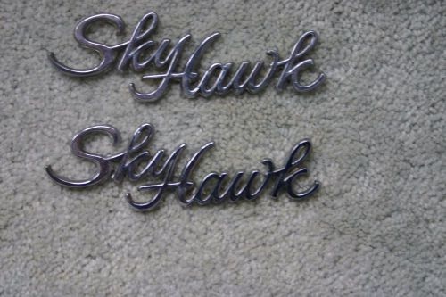 Buick skyhawk script emblem chrome fender badge