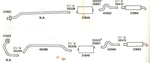 1973-1974 oldsmobile toronado dual exhaust, 304 stainless without resonators