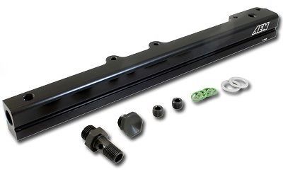 AEM High Volume Fuel Rail. Black. Honda D15B7, D15B8, D16A6 & D16Z6 25-108BK, US $141.36, image 1