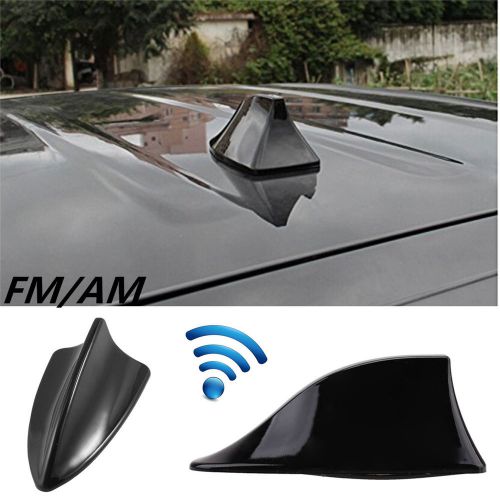 Universal auto car shark fin roof antenna special radio fm/am aerial black 1pcs