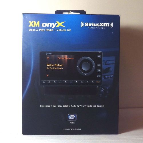 Sirius xm onyx satellite radio receiver &amp; vehicle kit xdnx1v1 new in box