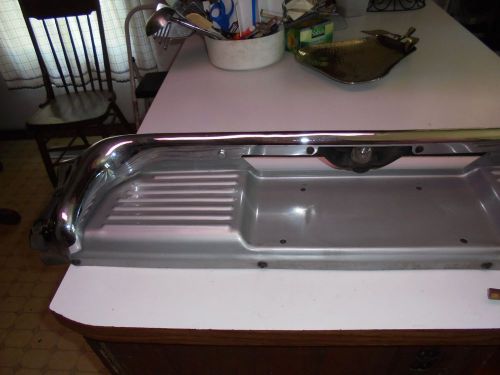 Original 1958 58 chevy rear center bumper with filler &amp; lamp