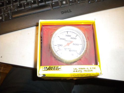 Autometer 4425 ultra-lite pressure gauge 25/8&#034; 0 to 600 psi