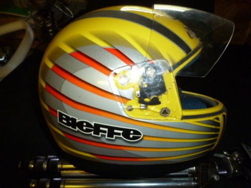 Bieffe classic full face motorcycle helmet yellow size (s-56 ) gr 1500 mfg italy