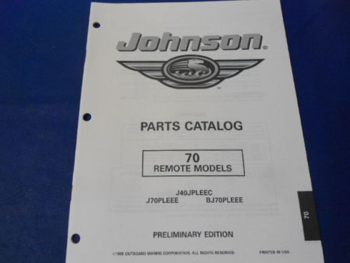 1998 johnson parts catalog , 70 remote models