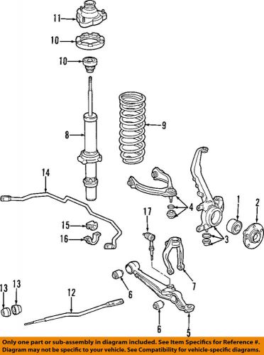 Honda oem 97-01 prelude front suspension-radius arm bushing 51391s30n21