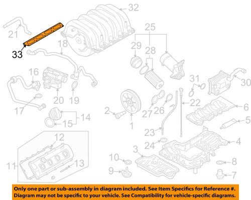 Audi oem 08-12 r8-engine intake manifold gasket 079133074b