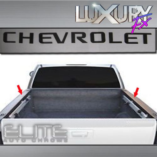 Stainless bed rail graphic fit for 14-16 chevy silverado crew cab sb - luxfx1757