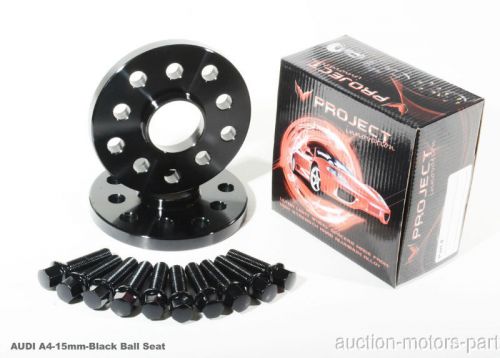 Audi a4 cabrio awd 15mm wheel spacers adapt hubcentric year 2007 black ball seat