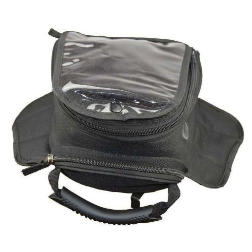 X-large motorcycle magnetic tank bag w/front clear pocket &amp; rain cover -v9g