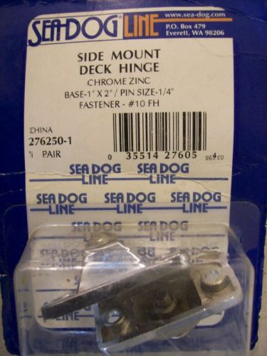 Nos seadog pair chrome zinc side mount deck hinge  276250-1