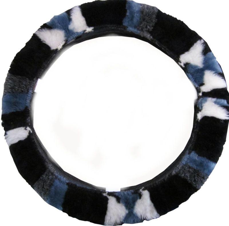 Blue Southwestern Soft Furry Universal Car Truck SUV Steering Wheel Cover #2, US $4.86, image 1
