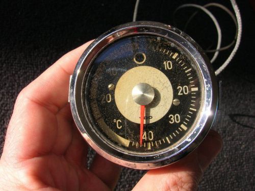 Chrome dash thermometer vdo porsche 356 911 912 bmw 2002 vintage thermo mercedes