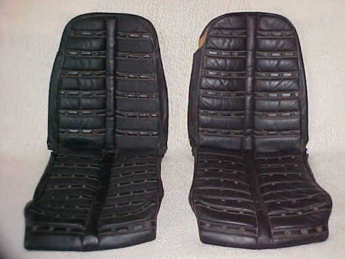 Ferrari 365 seat cover inserts daytona connelly leather gtb4 gts4 pair black oem