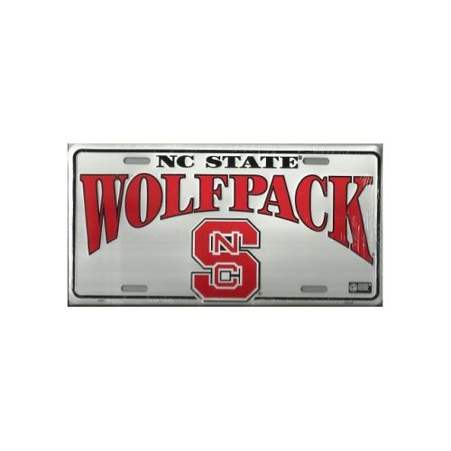 Nc state wolfpack metal license plate