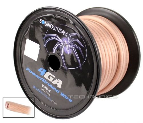 Soundstream wr-4c car flexible 100 ft spool 4 awg gauge power ground cable wire