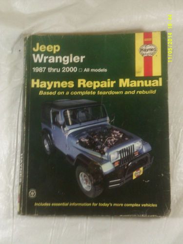 Haynes repair manual jeep wrangler 1987-2000
