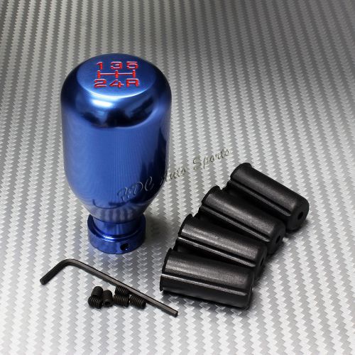 Jdm universal type r style blue 5 speed manual mt aluminum gear stick shift knob