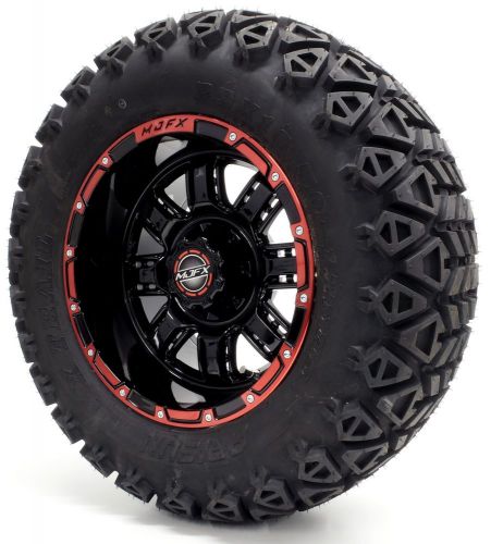 12&#034; madjax transformer red/blk wheel and 23x10.5-12 golf cart (6-ply) tire combo