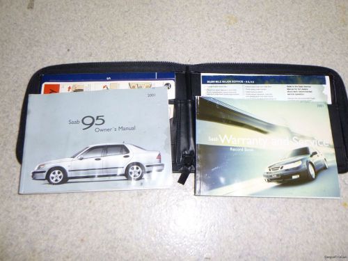 Saab 95 9-5 oem factory complete owners manual with pouch 01 2001
