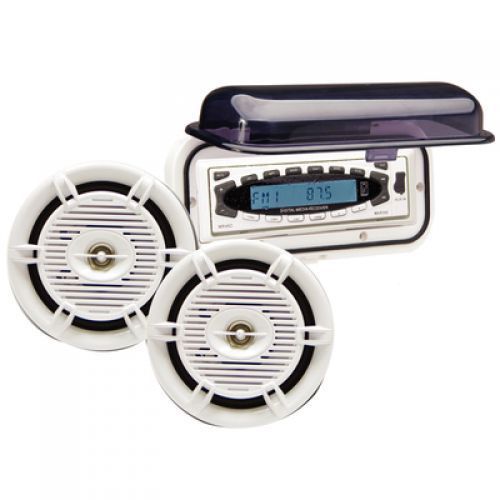 Poly-planar # mr45dwc - stereo &amp; speaker combo package w/splash cover