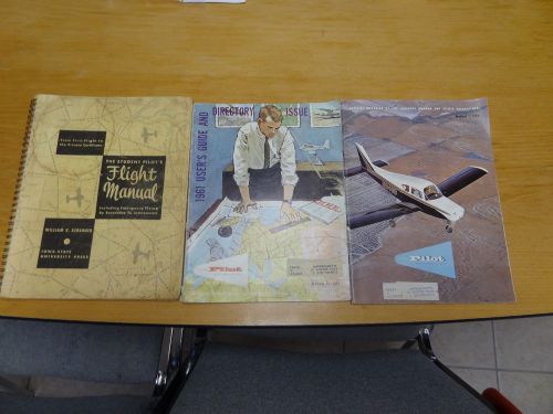 Lot vintage pilot manual handbooks magazine etc - see descrp