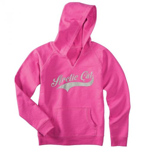 Arctic cat youth arctic cat shimmer cotton polyester hoodie - pink - 5273-36_