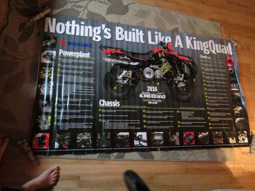 Nos oem suzuki king quad dealership banner poster vinyl dealer champion outboard