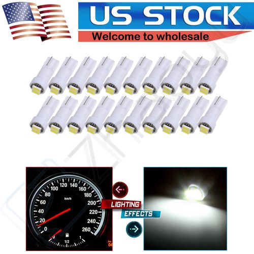 20x pure white 2835 2smd t5 74 2721 speedometer dashboard instrument panel light