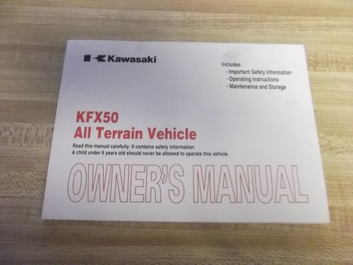 2008 kawasaki kfx50 atv quad owner&#039;s manual book owner 99987-1478 kfx-50