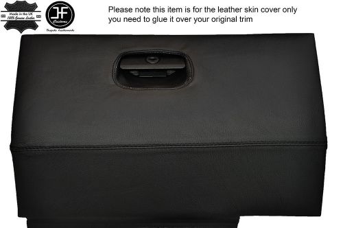 Black leather black stitching glove box leather cover fits bmw 6 series e24