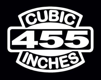 2 v8 455 cubic inches engine decal set 455 ci emblem stickers