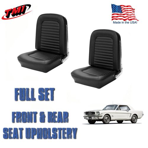 Front and rear seat covers, upholstery black 1964-1965 mustang