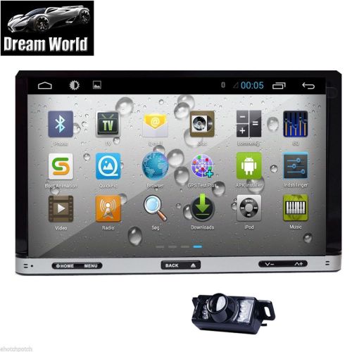 Android 4.4 os universal 2 din in-dash car dvd radio gps stereo wifi 3g + camera