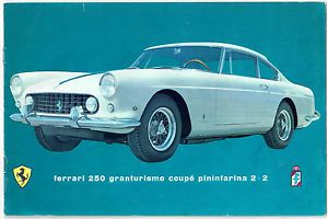 1958 60 1961 ferrari 250 granturismo coupe 2+2 dealership sales brochure booklet
