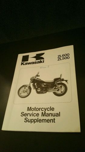 1986 oem kawasaki zl600 zl500 motorcycle service manual supplement 99924-1073-51